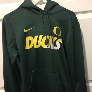 Oregon Ducks sweatshirt hoodie. Green and yellow